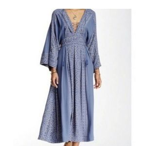 Blue Free People Kimono Dress. Size 8